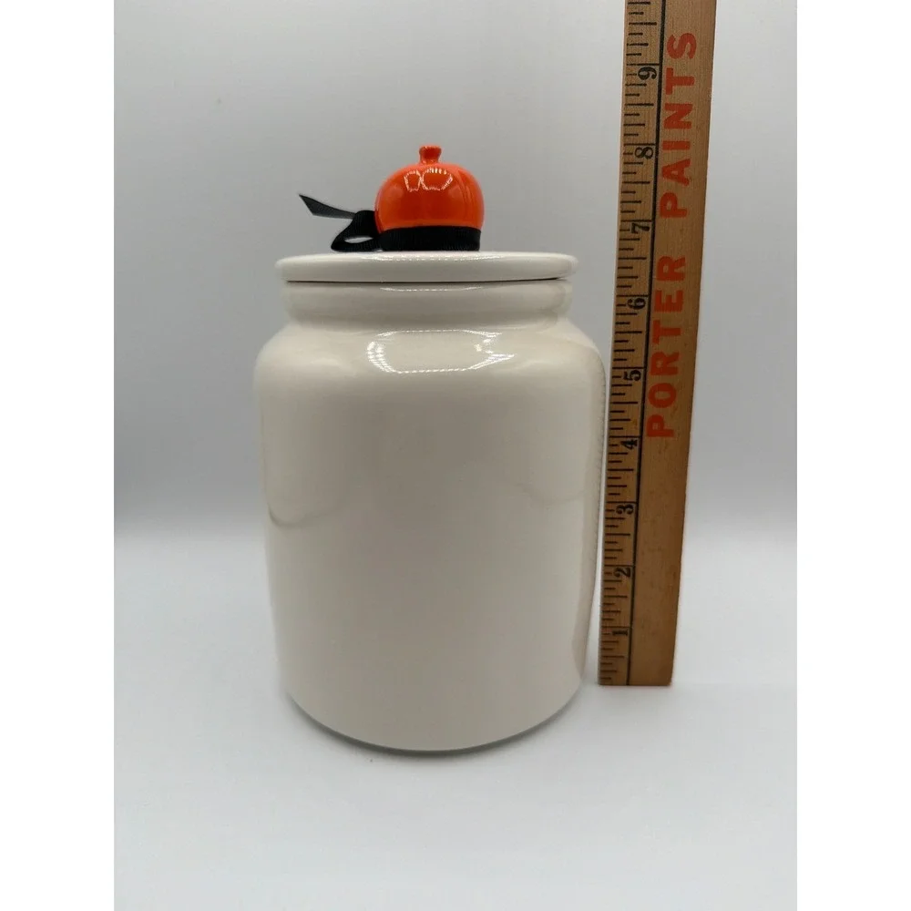 Rae Dunn Peanuts Snoopy Spooky Treats Halloween Canister Pumpkin Lid 2026 NWT